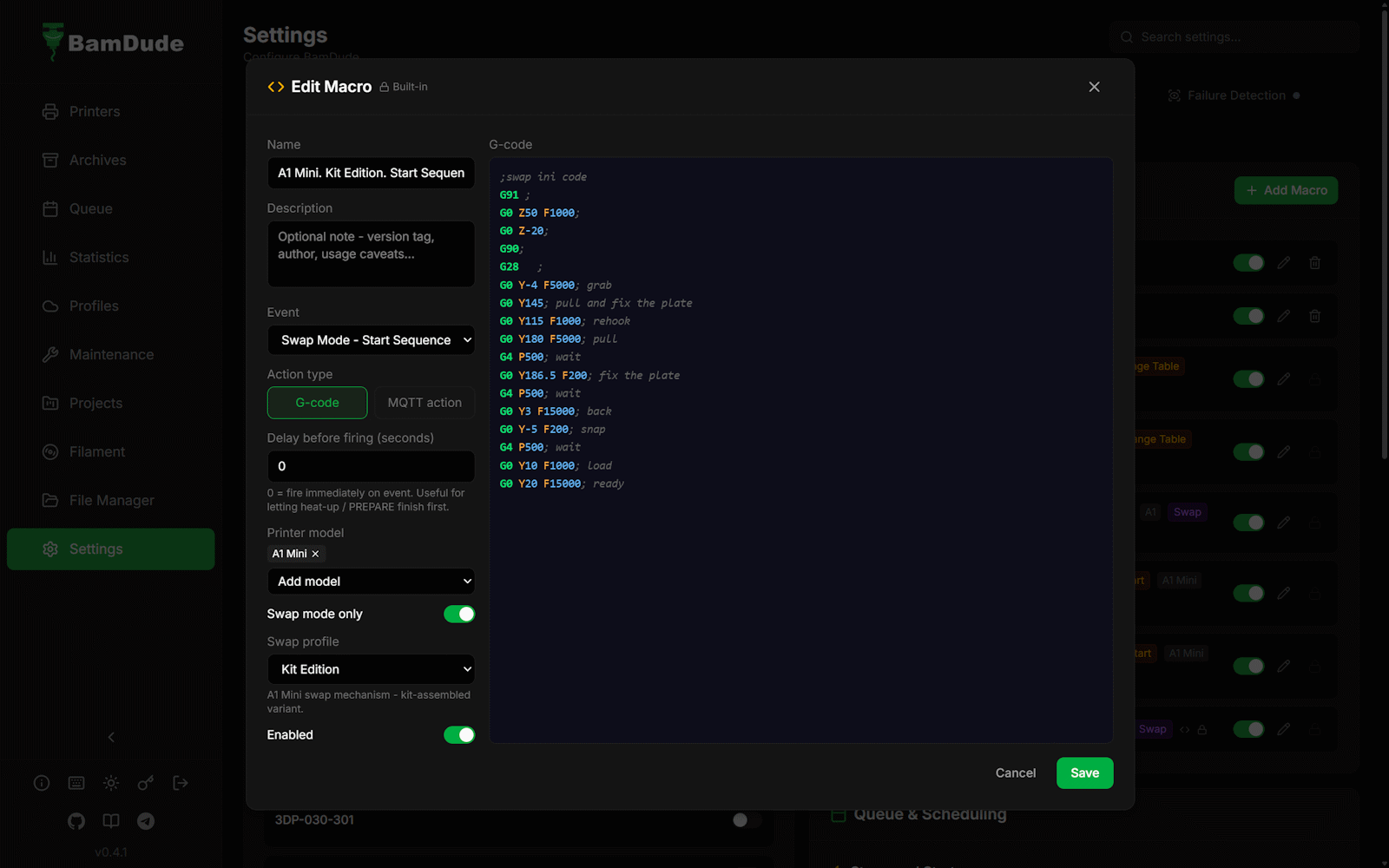 BamDude - Macros editor